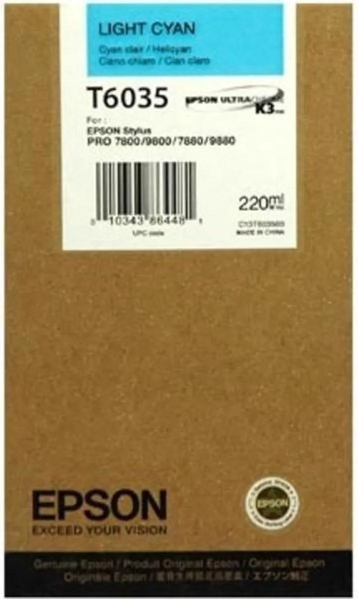 Epson T603500 Fotocartridge Licht Cyaan