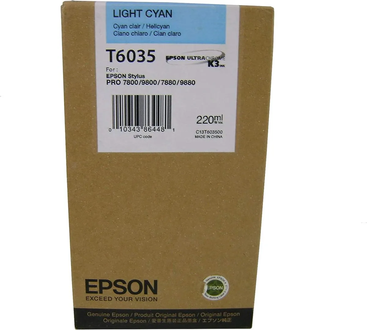 Epson T603500 Fotocartridge Licht Cyaan
