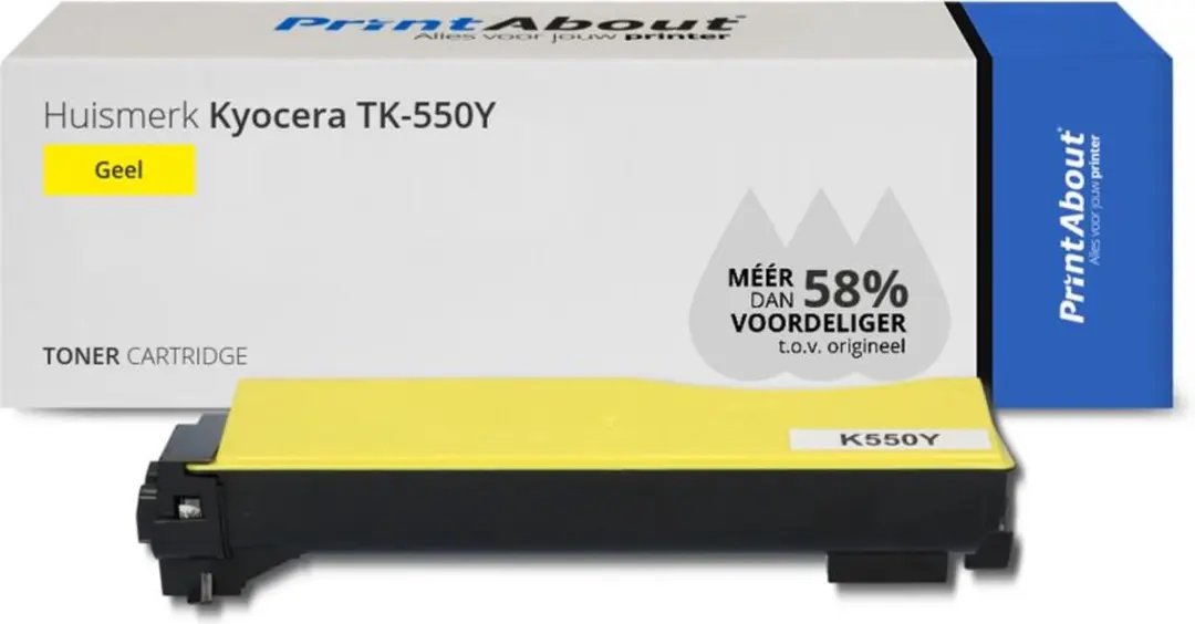 PrintAbout Huismerk TK-550Y-PA Toner - Geel