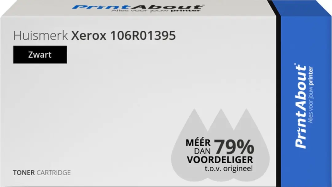 PrintAbout Huismerk 106R01395-PA Toner - Zwart