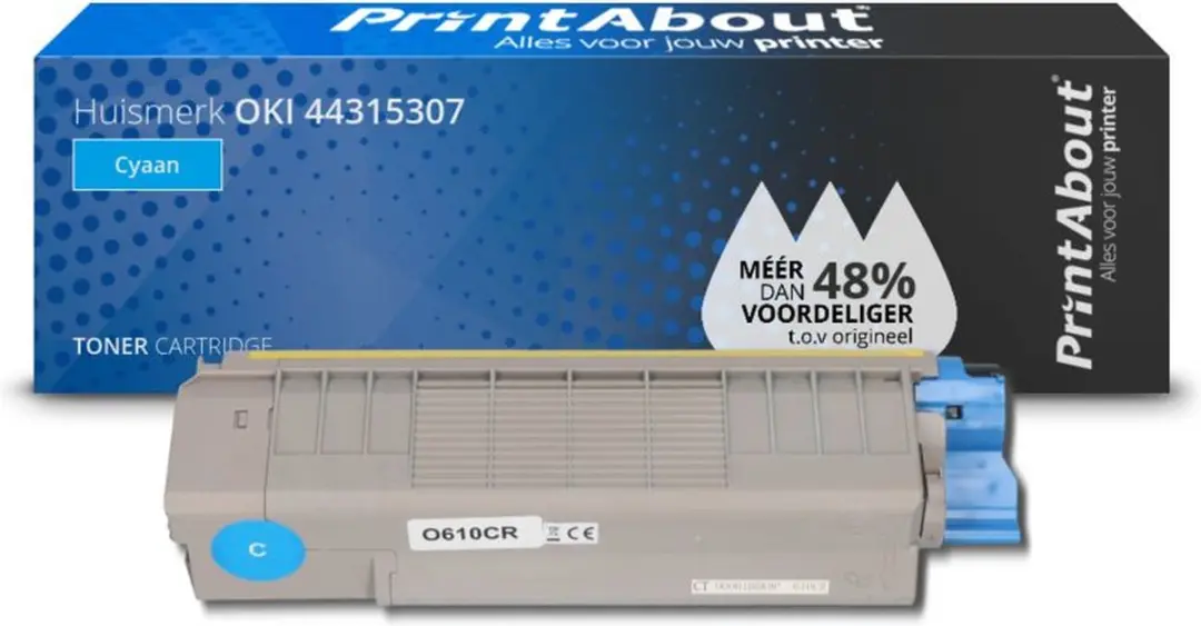 PrintAbout OKI 44315307 Toner Cyaan - 6.750 Drukjes