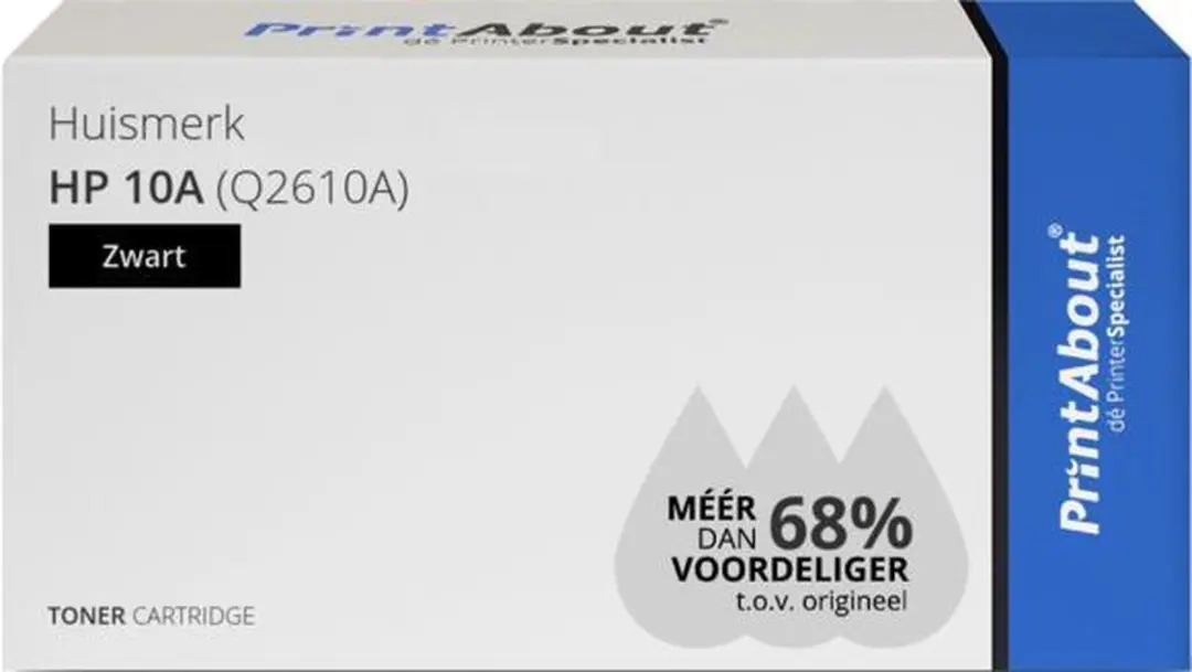 PrintAbout HP 10A Q2610X-PA Toner - Zwart