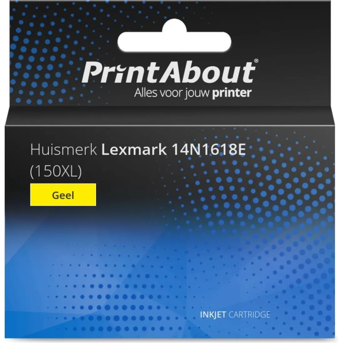 PrintAbout Inktcartridge 14N1618E Geel - 1100 pagina's - Lexmark
