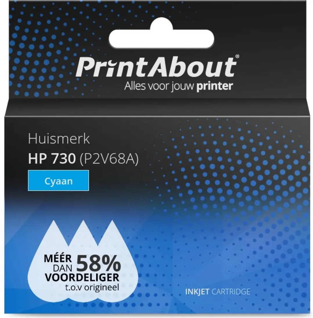 PrintAbout Inktcartridge P2V68A Cyaan - 300ml - HP XL