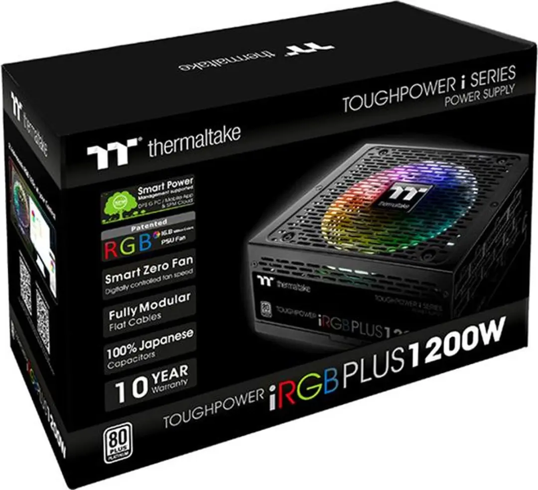 Thermaltake Toughpower iRGB PLUS PSU 1200W - Zwart