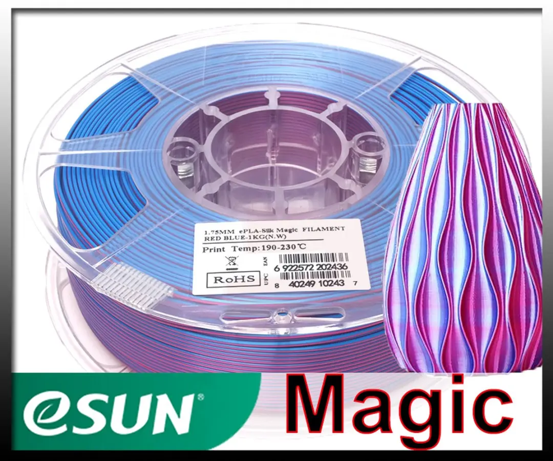 ESUN ePLA-Silk Magic Rood blauw zijdeglans - 1 kg - 1.75mm