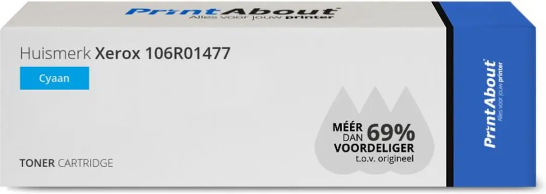 PrintAbout Huismerk Toner Cyaan 106R01477-PA - 2.250 afdrukken