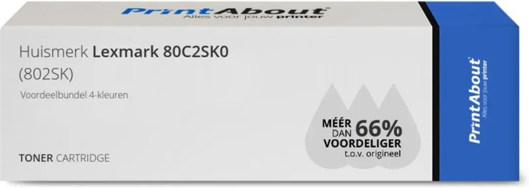 PrintAbout Lexmark 80C2SK0 Voordeelbundel Toner 4-kleuren