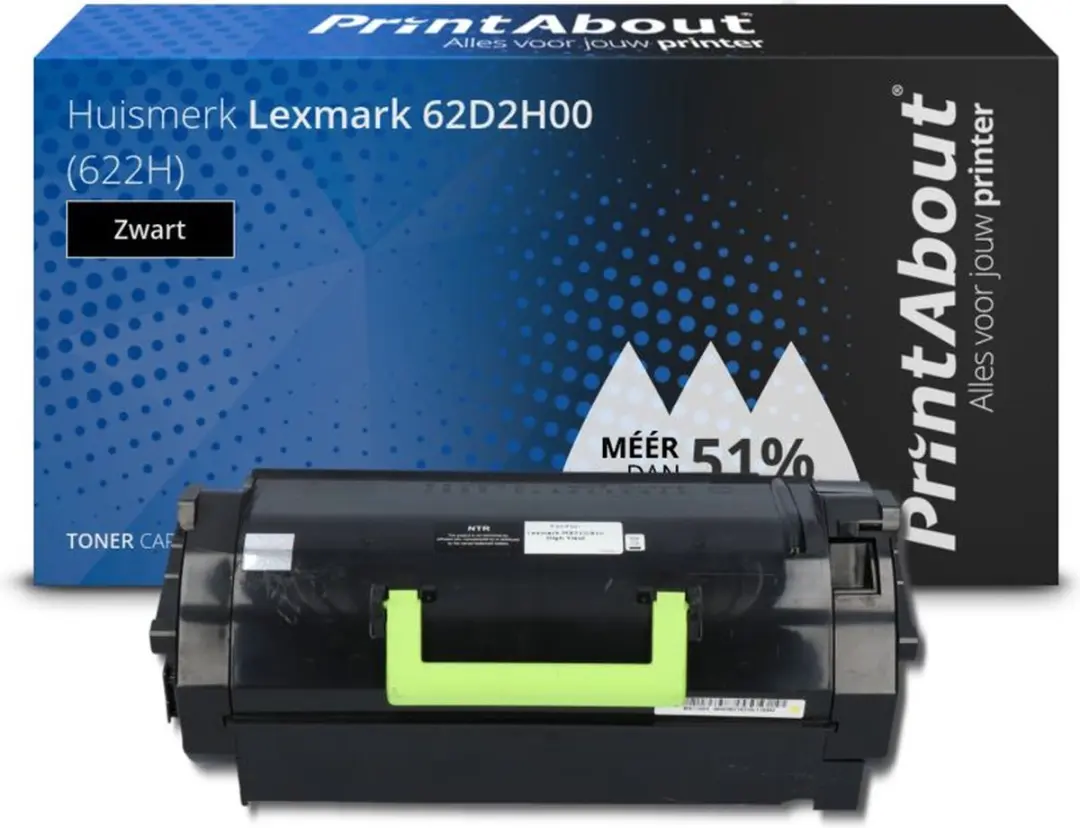 PrintAbout Lexmark 62D2H00-PA Toner Zwart - 27.500 pagina's