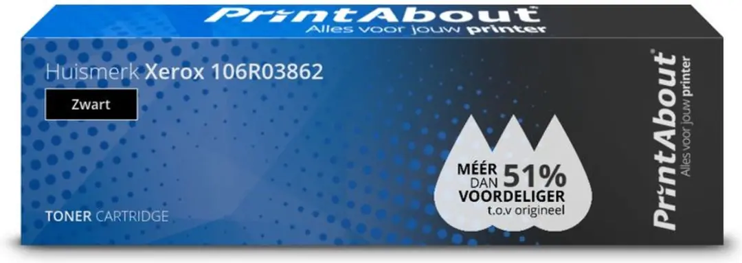 PrintAbout Xerox 106R03862 Toner - Zwart
