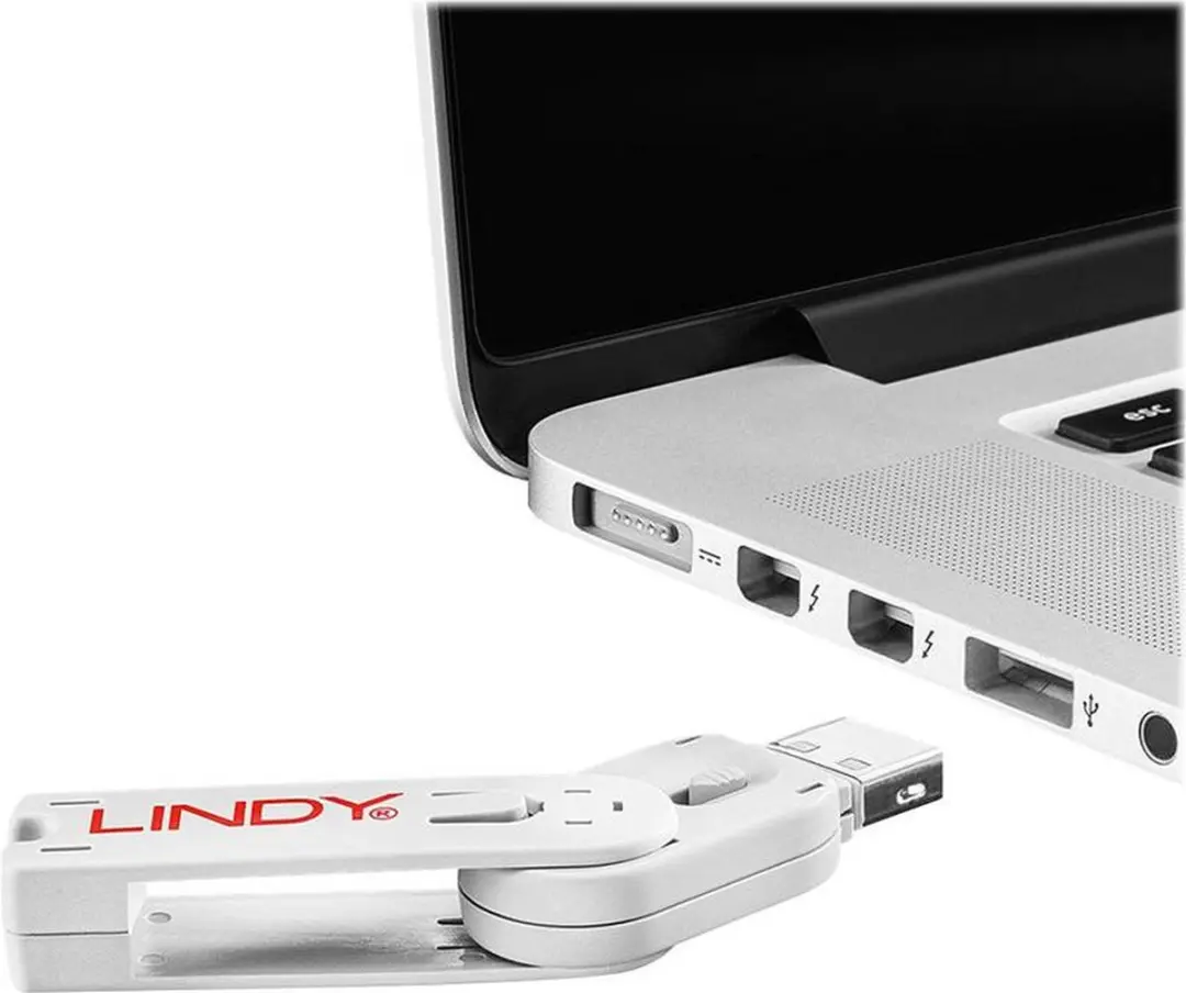 Lindy USB-Port Slot 40454 - 4 Stuks Wit