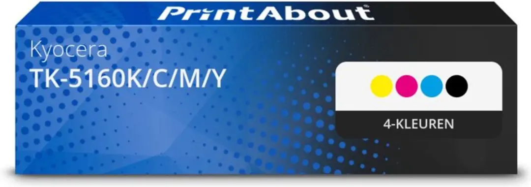 PrintAbout Toner TK-5160K/C/M/Y 4-kleuren Voordeelbundel - 56.500 pagina's