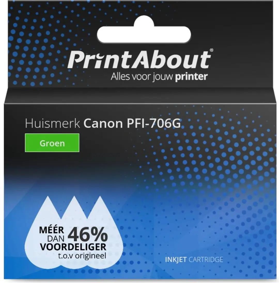 PrintAbout PFI-706G Inktcartridge - Groen - 700ml