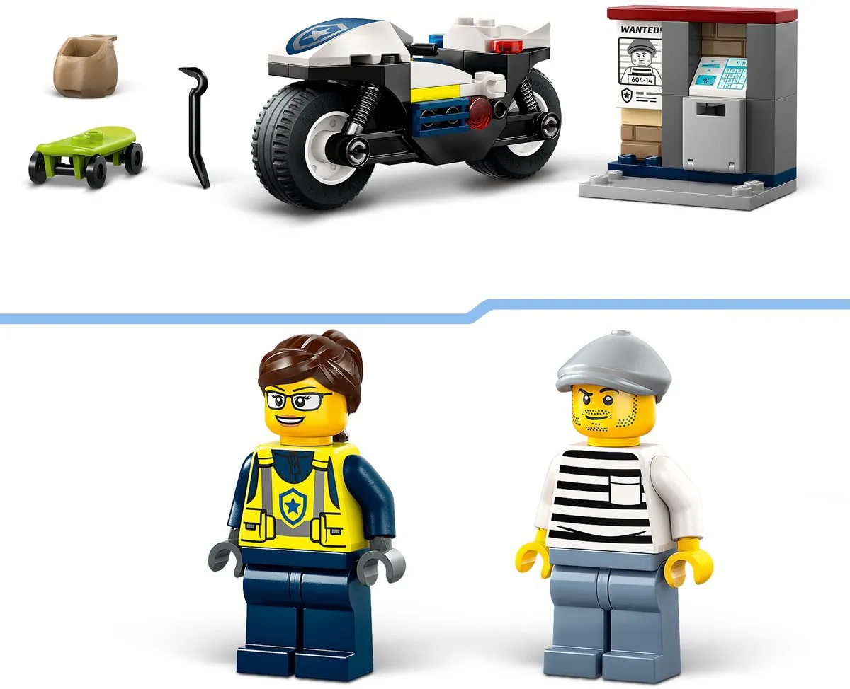 LEGO City Achtervolging Politiemotor 60455 - 2 Minifiguren - afbeelding 6 van 6