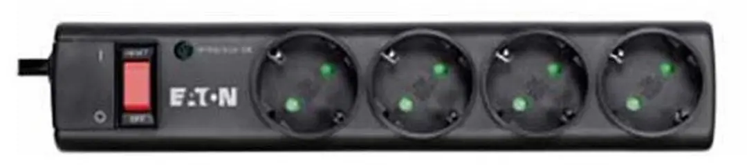 Eaton PS4D Powerstrip - 4x AC-uitgang 1m - Zwart