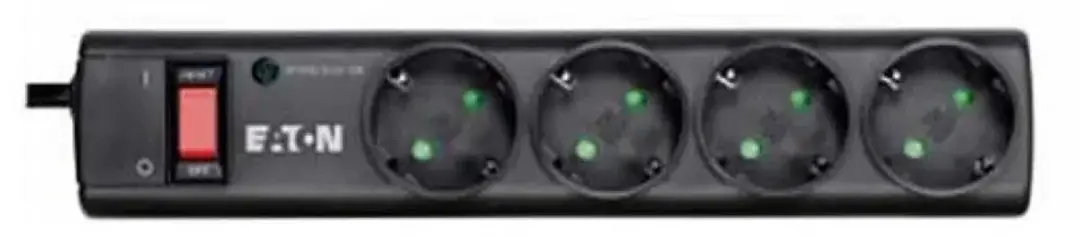 Eaton PS4D Powerstrip - 4x AC-uitgang 1m - Zwart