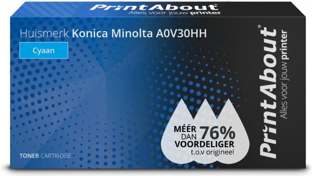 PrintAbout A0V30HH-PA Toner Cyaan - 3.000 pagina's