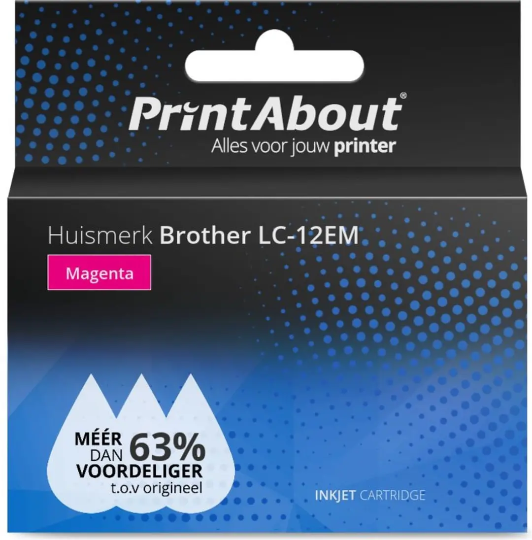 PrintAbout LC-12EM Inktcartridge Magenta - 1700 pagina's