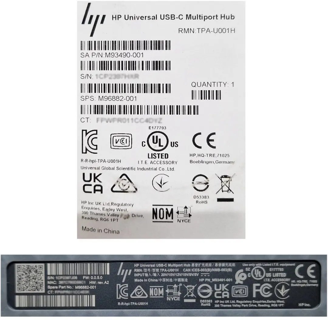 HP M96882-001 USB-C Multiport Hub