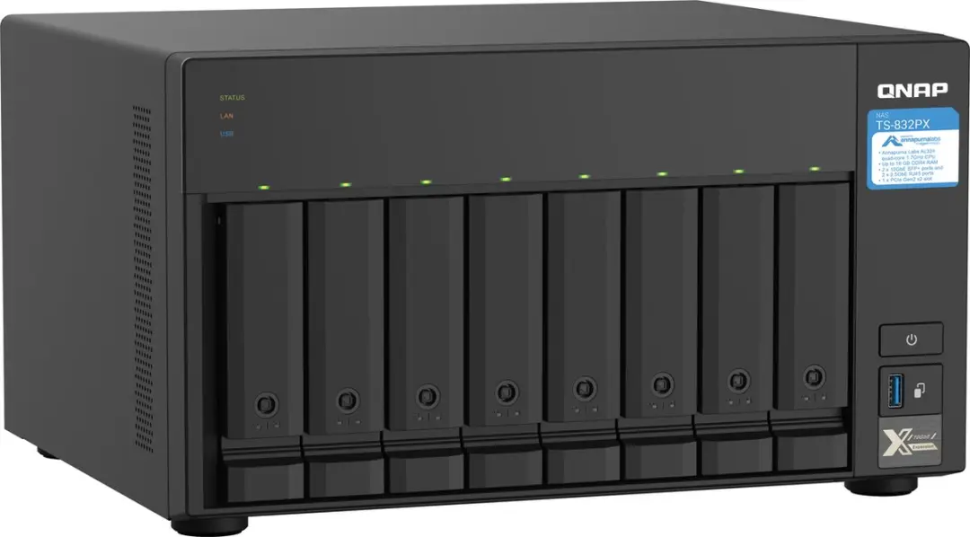 QNAP TS-832PX-4G NAS - 8-Bay - 4-Kern