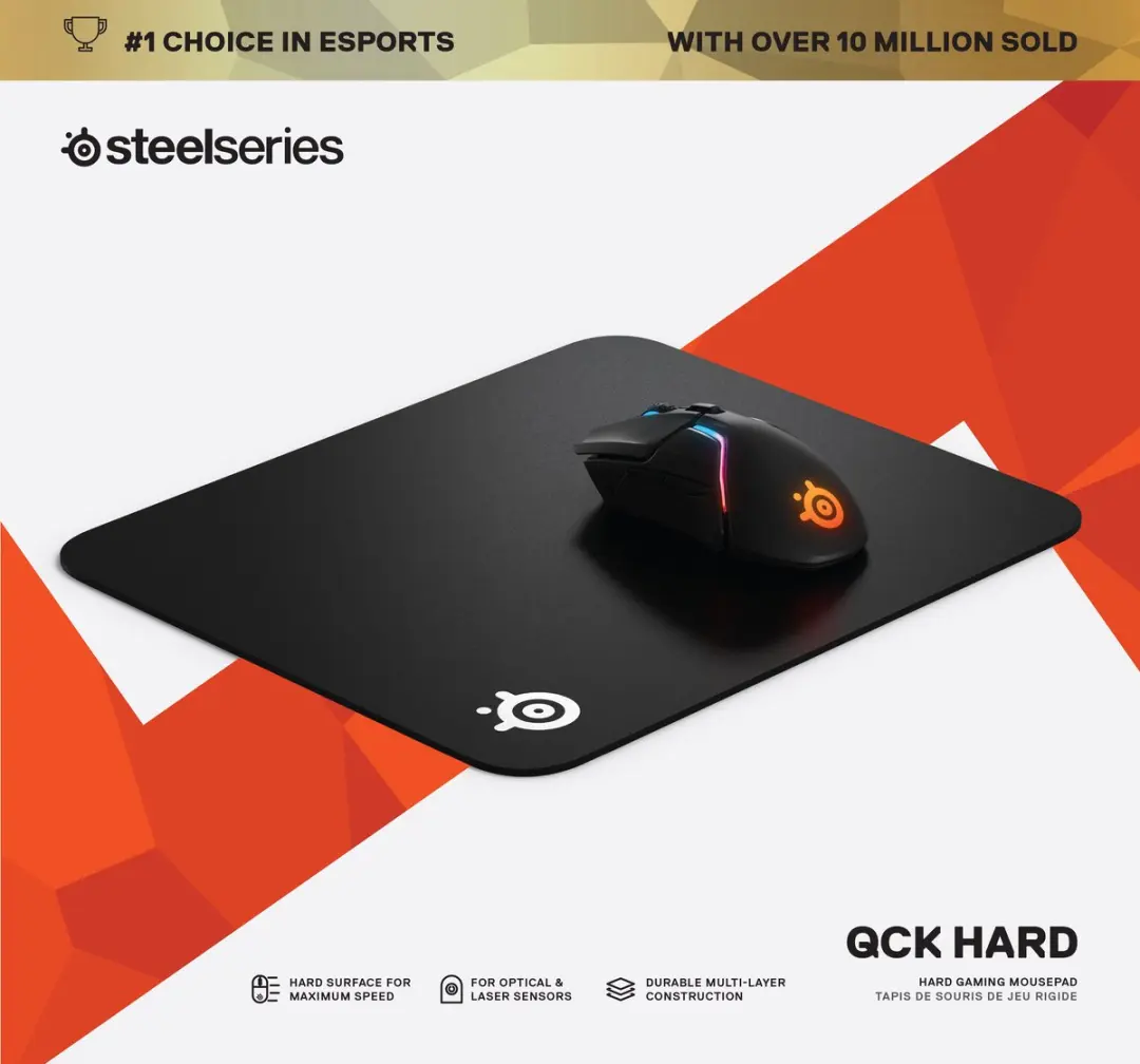 SteelSeries QcK Edge Gaming Muismat Medium - Zwart - afbeelding 5 van 6
