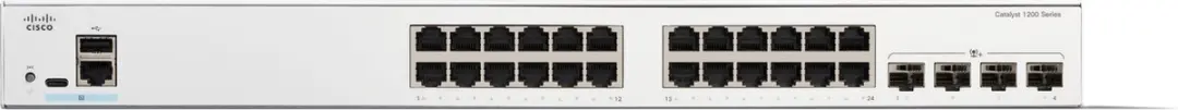 Cisco C1200-24T-4X Managed Switch - 24x Gigabit - Wit