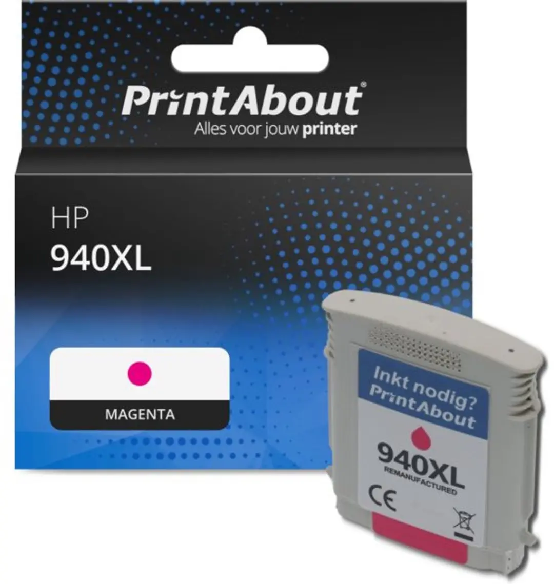 PrintAbout Inktcartridge 940XL C4908AE Magenta