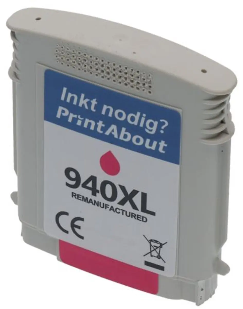 PrintAbout Inktcartridge 940XL C4908AE Magenta - 32ml - o.a. HP OfficeJet Pro