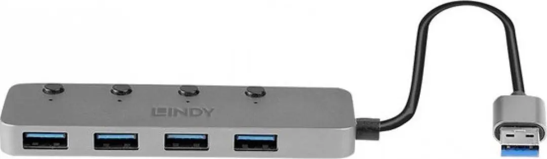 Lindy USB Hub 43309 - Grijs