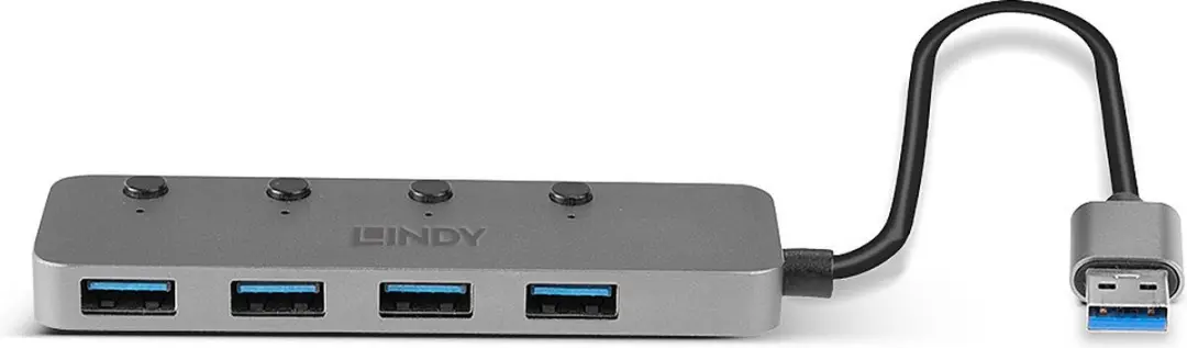 Lindy USB Hub 43309 - Grijs