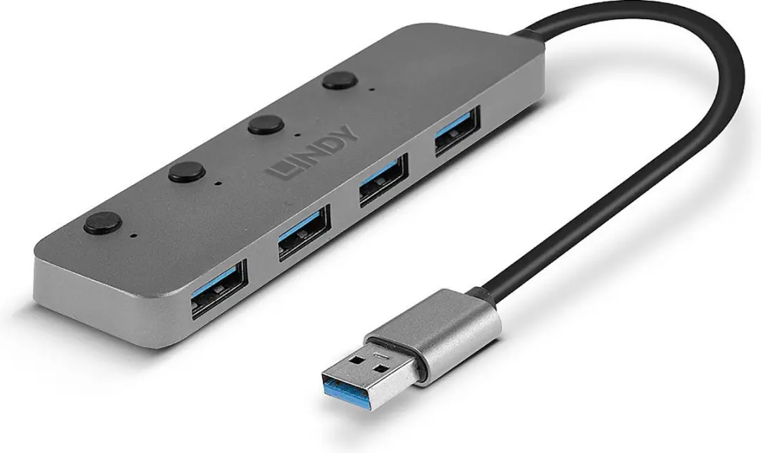 Lindy USB Hub 43309 - Grijs