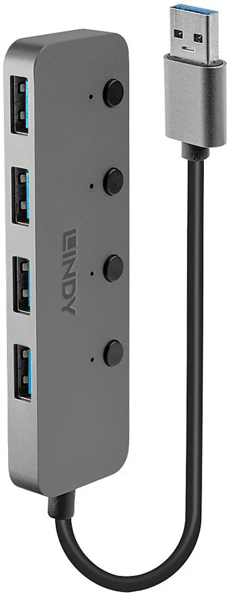 Lindy USB Hub 43309 - Grijs