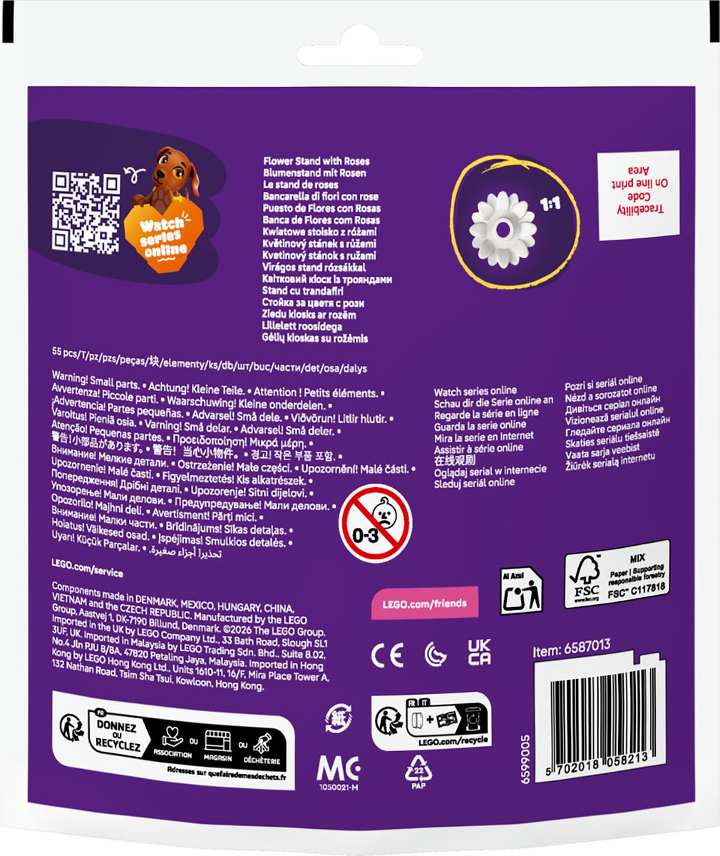 LEGO Friends - Bloemenkraam met Rozen (polybag) - 30721