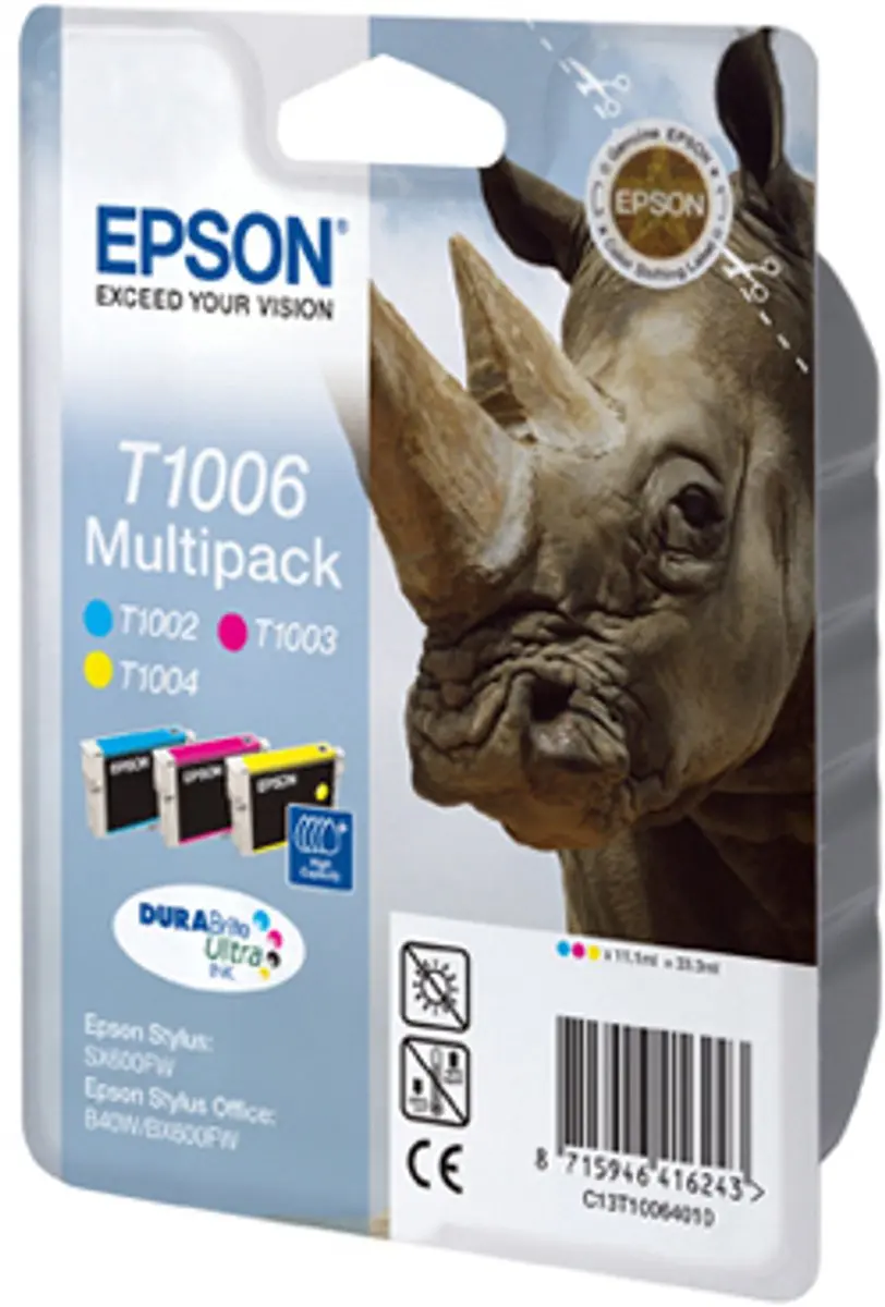 Epson Rhino T1006 DURABrite Ultra Ink - 3-kleur Multipack - XL