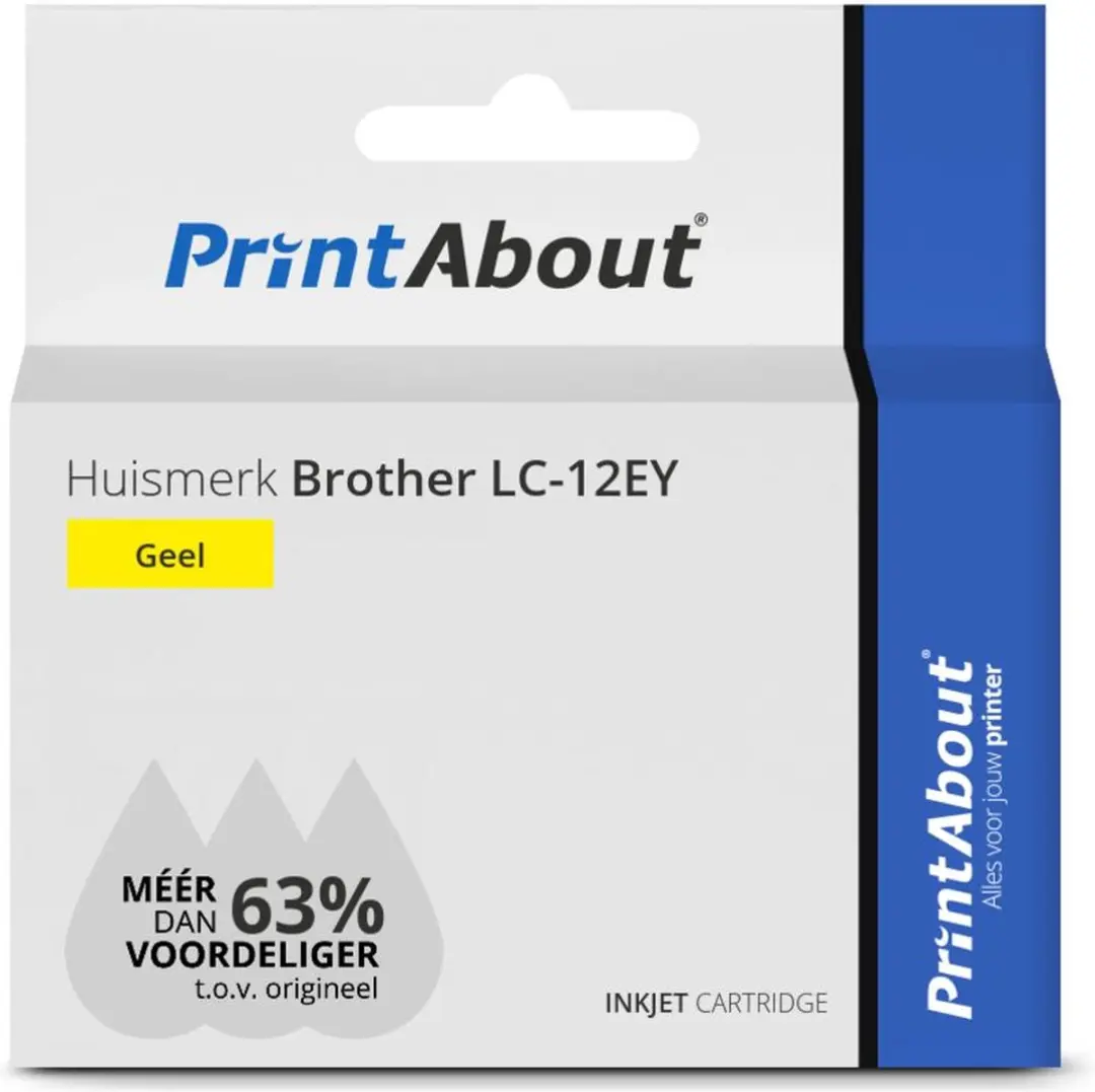 PrintAbout LC-12EY Inktcartridge Geel