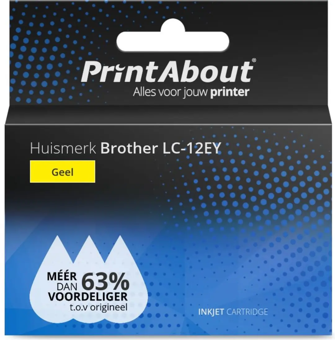 PrintAbout LC-12EY Inktcartridge Geel - 1700 pagina's