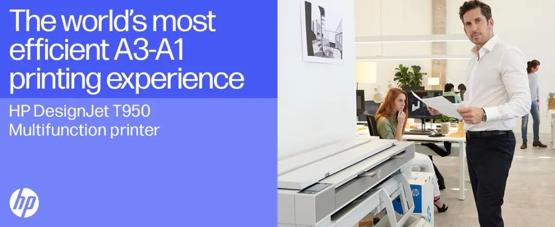 HP Designjet T950 2Y9H3A#B19 Multifunction Printer - A0 - Zwart-wit & Kleur - afbeelding 2 van 6