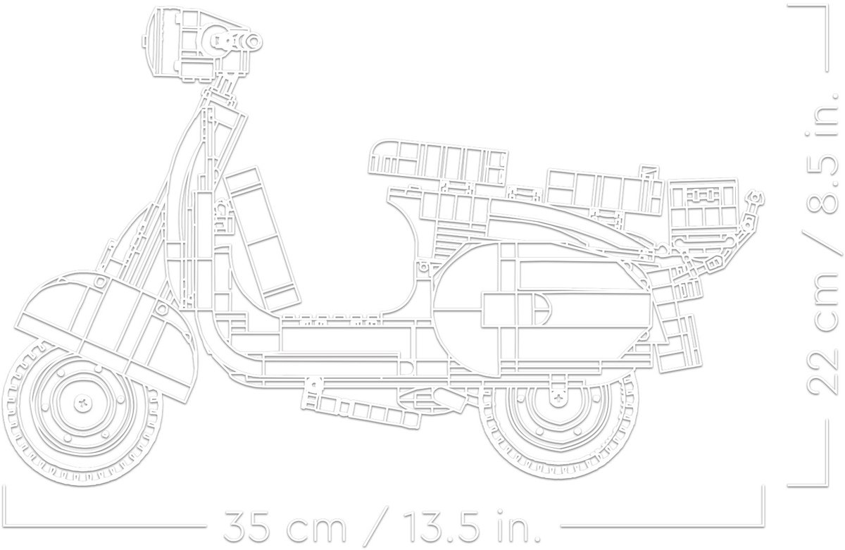 LEGO Vespa 125 Scooter bouwbare modelbouwset voor Volwassenen - 10298