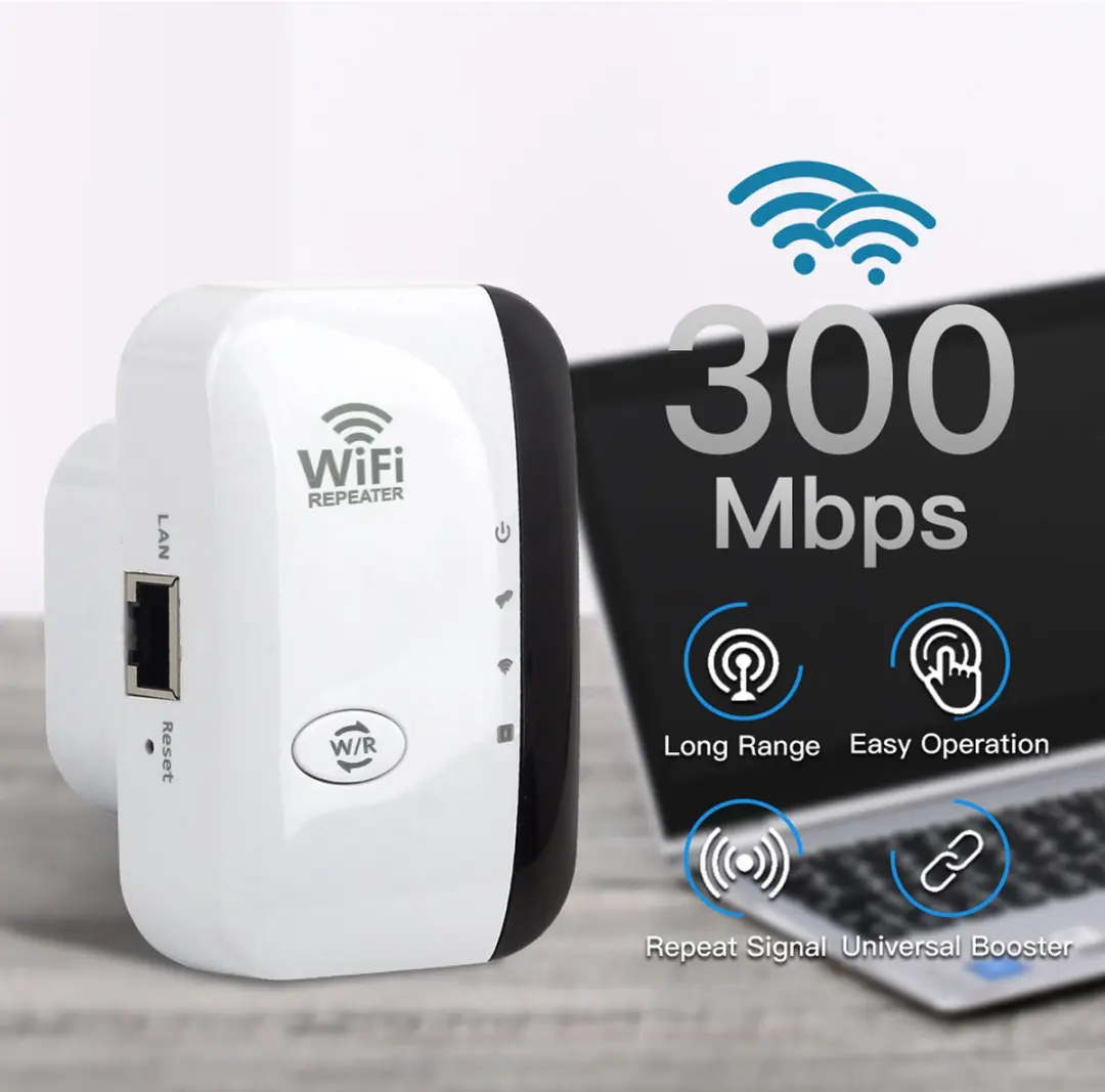 RedParrot Compact WiFi Versterker 300Mbps - Wit