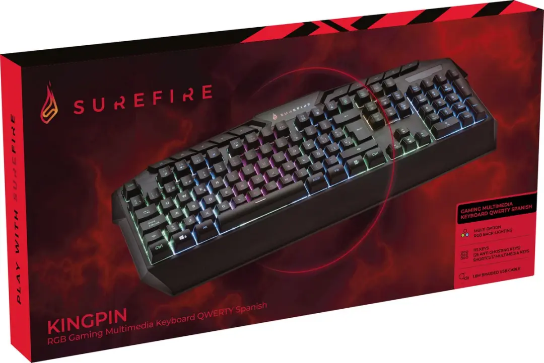 Verbatim KingPin 48830 Gaming Toetsenbord - Spaans - Zwart