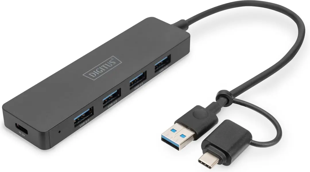 Digitus DA-70235 USB-hub 4 Poorten USB 3.0 - Zwart