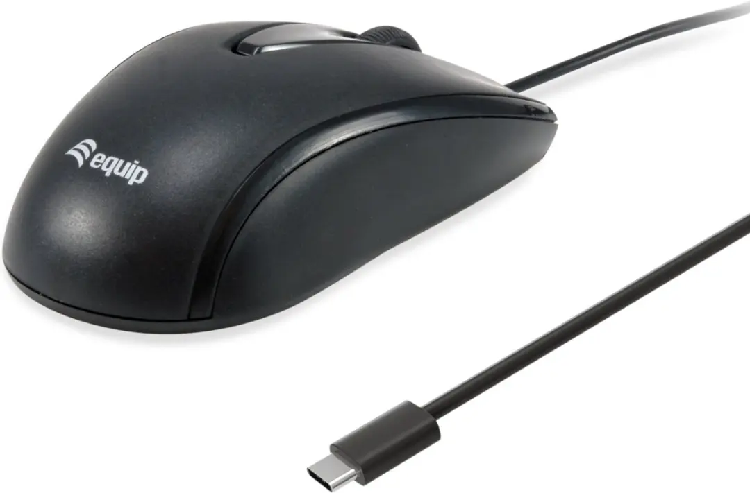 Equip 245116 Muis - Bedraad USB-C 1200dpi - Zwart