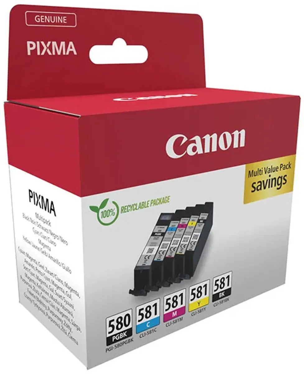 Canon PGI-580/CLI-581 Inktcartridges - 28ml - Zwart & Kleur