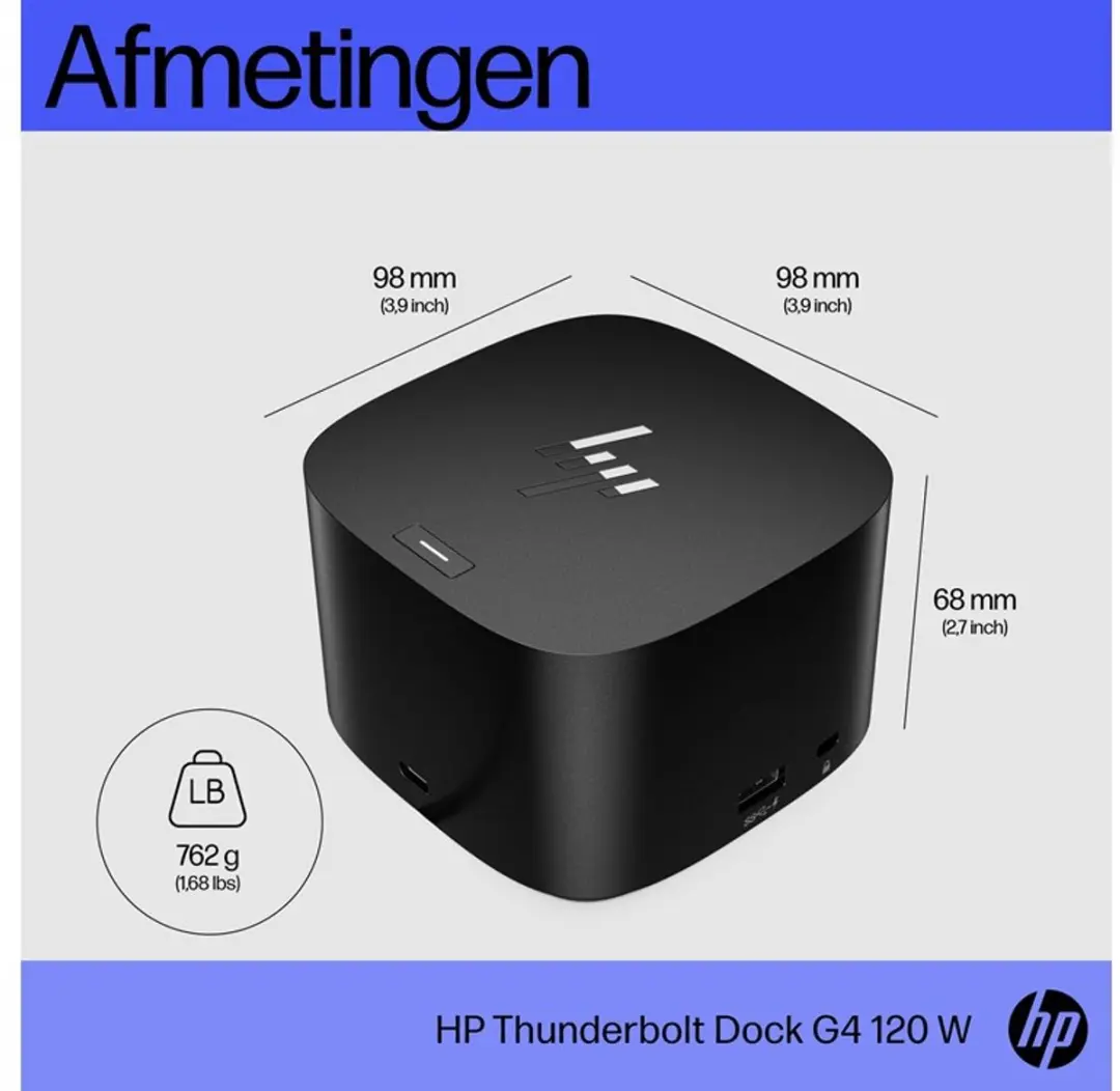 HP G4 Laptopdockingstation 4J0A2AA#ABB - 120W - Zwart