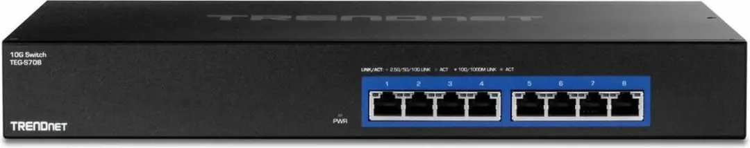 Trendnet TEG-S708 10G Netwerkswitch - 8 Poorten - Zwart - afbeelding 2 van 6