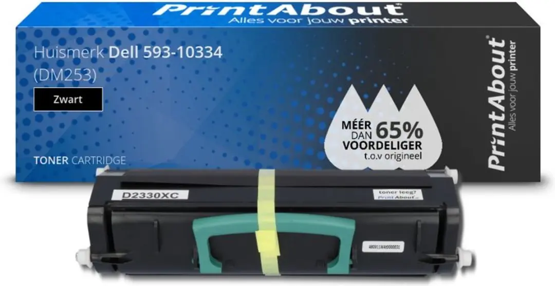 PrintAbout Dell 593-10334 Toner Zwart - 6.500 pagina's