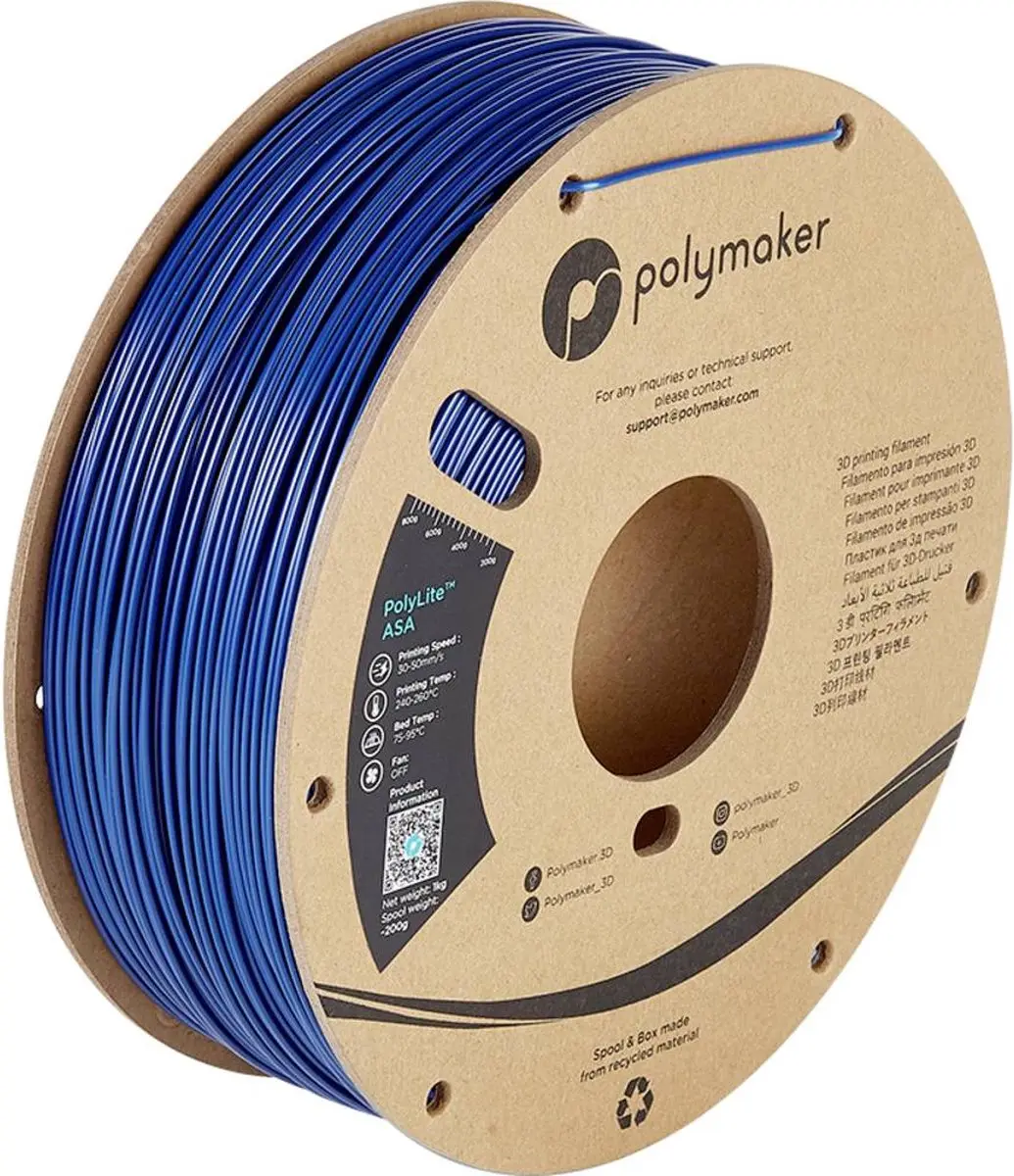 Polymaker PolyLite ASA Filament 1.75mm 1000g - Blauw