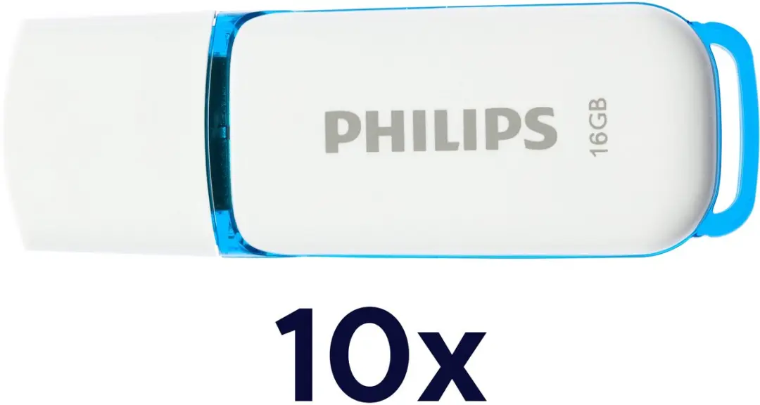 Philips USB Stick 16GB FM16FD70B/00 - 10 Stuks - Ocean Blue