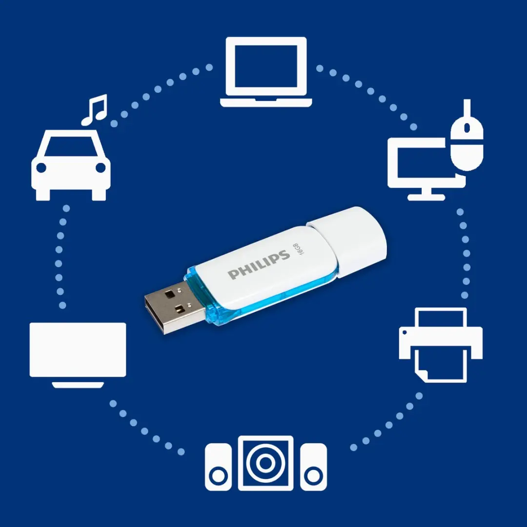 Philips USB Stick 16GB FM16FD70B/00 - 10 Stuks - Ocean Blue
