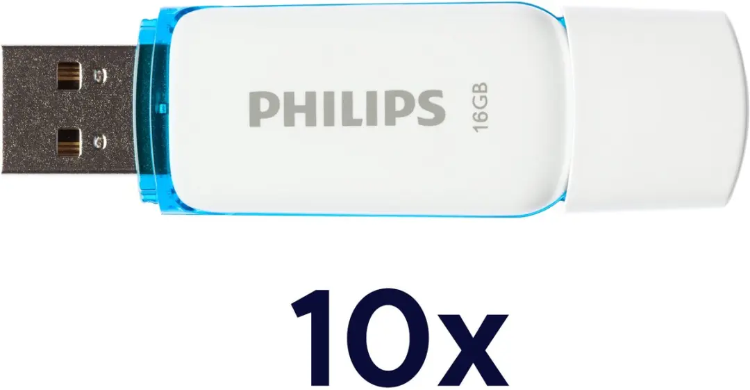 Philips USB Stick 16GB FM16FD70B/00 - 10 Stuks - Ocean Blue - afbeelding 6 van 6